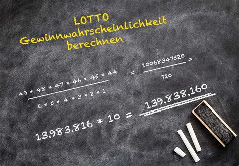 Lotto Gewinnwahrscheinlichkeit .